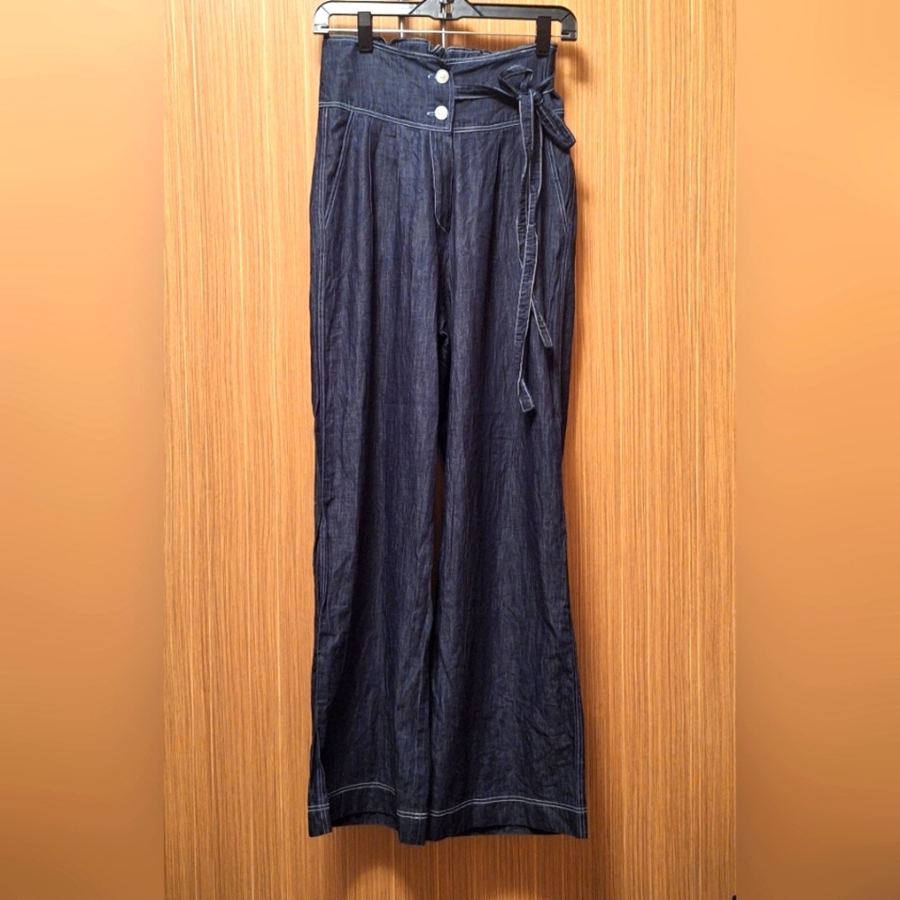 Wide-leg high-waist  trousers